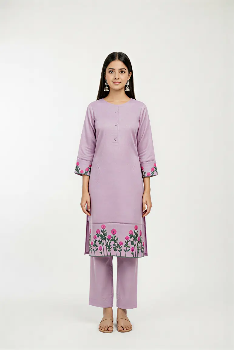 Lime-Green Jacquard Suit TLS